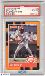 ERIC DAVIS 1988 Donruss Baseball's Best #62 PSA 10 GEM MINT - REDS Pop 7