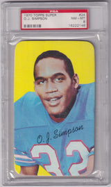 O. J. Simpson 1970 Topps Super RC Rookie HOF #24 PSA 8 NM-MT - BILLS