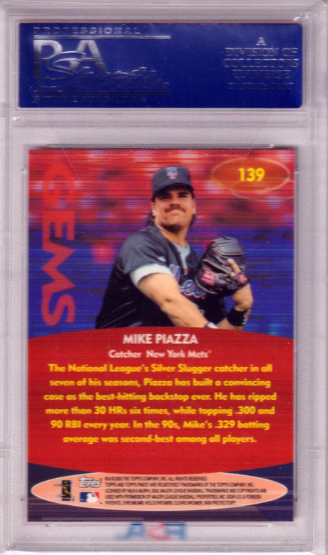 MIKE PIAZZA 2000 Topps Finest #139 PSA 10 GEM MINT - METS