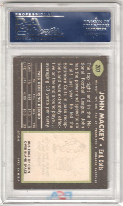 JOHN MACKEY 1969 Topps #207 PSA 7 NM - COLTS