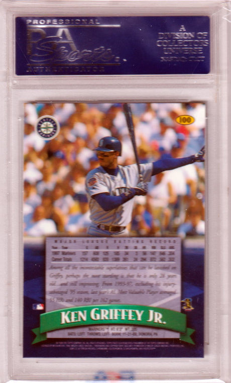 KEN GRIFFEY JR. 1998 Topps Finest #100 PSA 10 GEM MINT - MARINERS