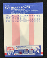 BARRY BONDS 1987 Fleer Rookie #604 RC Pirates