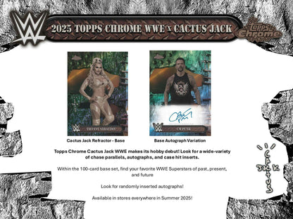 2025 Topps Chrome WWE x Cactus Jack Hobby Box | Columbia Sports Cards