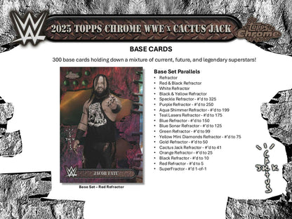 2025 Topps Chrome WWE x Cactus Jack Hobby Box | Columbia Sports Cards