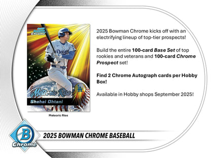 2025 Bowman Chrome Baseball Hobby Box | Columbia Sports Cards