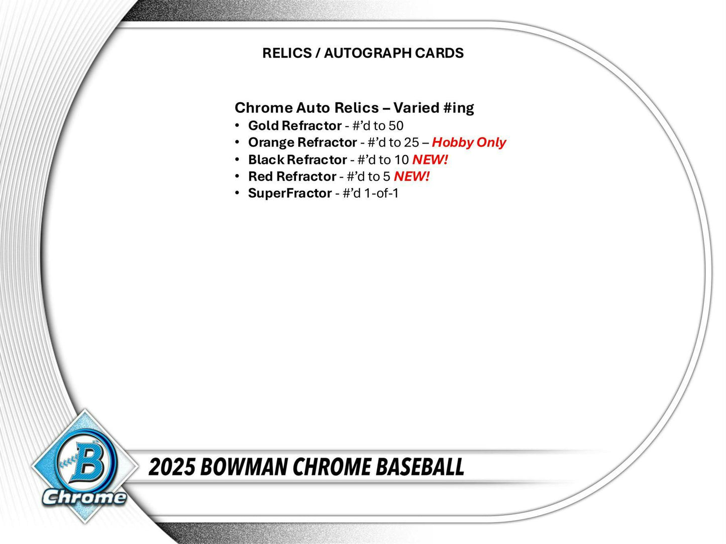 2025 Bowman Chrome Baseball Hobby Box | Columbia Sports Cards