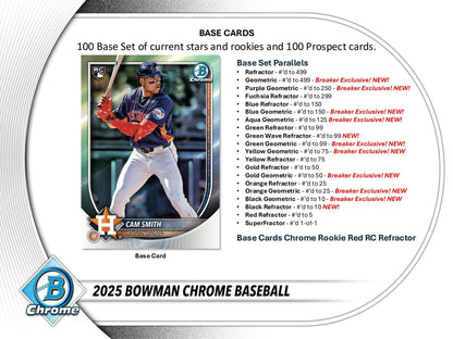 2025 Bowman Chrome Baseball Breaker Delight Box | Columbia Sports Cards