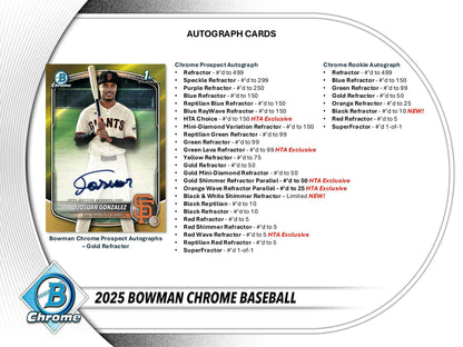 2025 Bowman Chrome Baseball Breaker Delight Box | Columbia Sports Cards