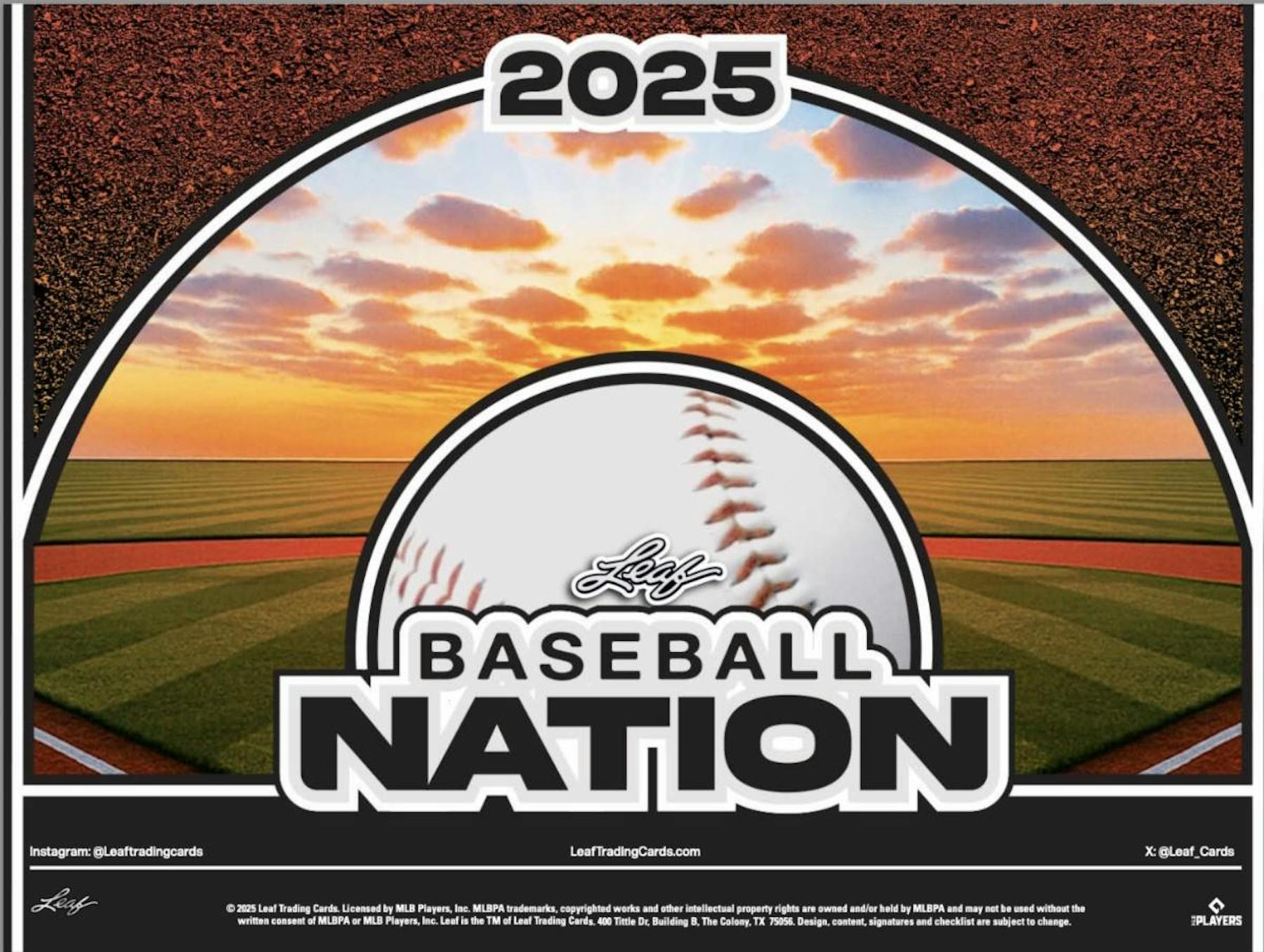 2025 Leaf Baseball Nation Hobby Jumbo Box packaging | Columbia Sports Cards

2025 Leaf Baseball Nation multi-signed autograph card example | Columbia Sports Cards

2025 Leaf Baseball Nation rookie autograph card example | Columbia Sports Cards

2025 Leaf Baseball Nation acetate insert card example | Columbia Sports Cards