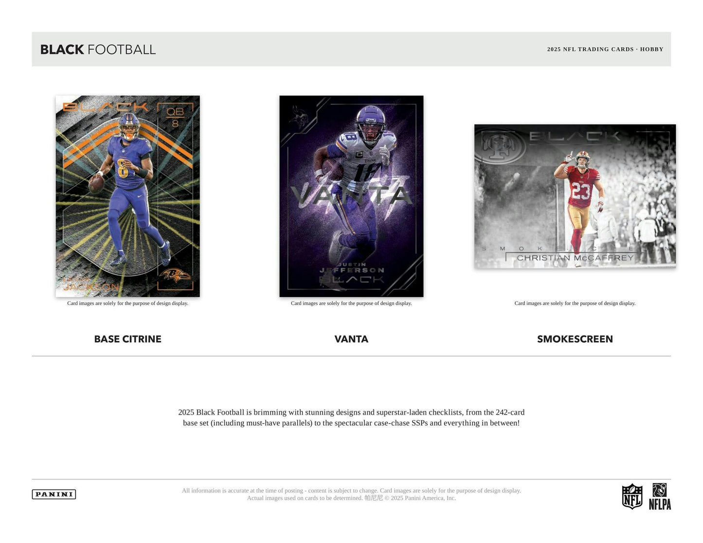 2025 Panini Black Football Hobby Box | Columbia Sports Cards