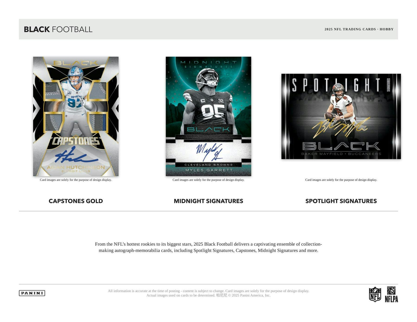 2025 Panini Black Football Hobby Box | Columbia Sports Cards