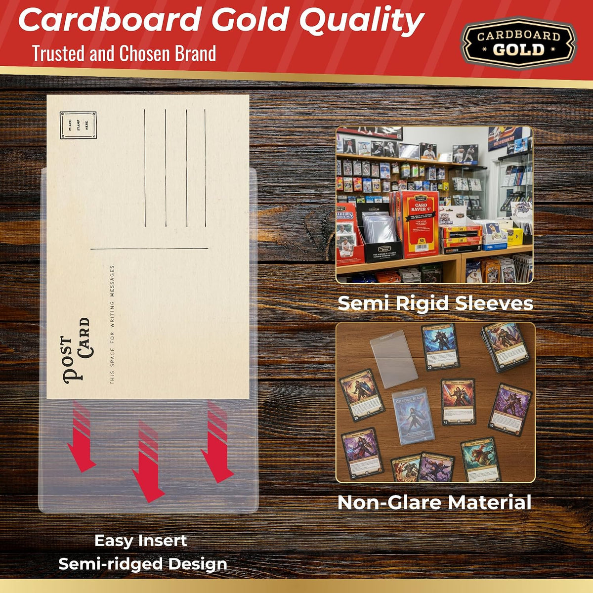 Cardboard Gold Card Saver 4 Semi-Rigid Holders - Columbia Sports Cards - image 4