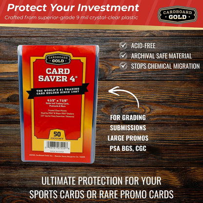 Cardboard Gold Card Saver 4 Semi-Rigid Holders - Columbia Sports Cards - image 3