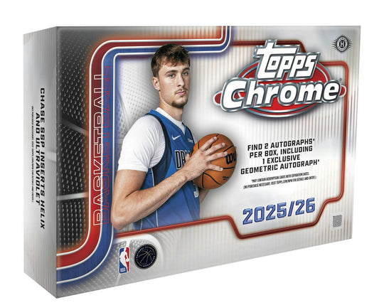 2025-26 Topps Chrome Basketball Breaker Delight Box sealed

Topps Chrome Basketball autograph card

Topps Chrome Basketball numbered refractor

Topps Chrome Basketball SSP insert

Topps Chrome Basketball rookie card
