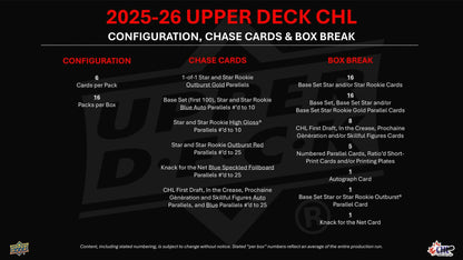 2025/26 Upper Deck CHL Hockey Hobby Box | Columbia Sports Cards | Columbia Hobby - Sports Card Boxes - Toploaders - Card Savers.