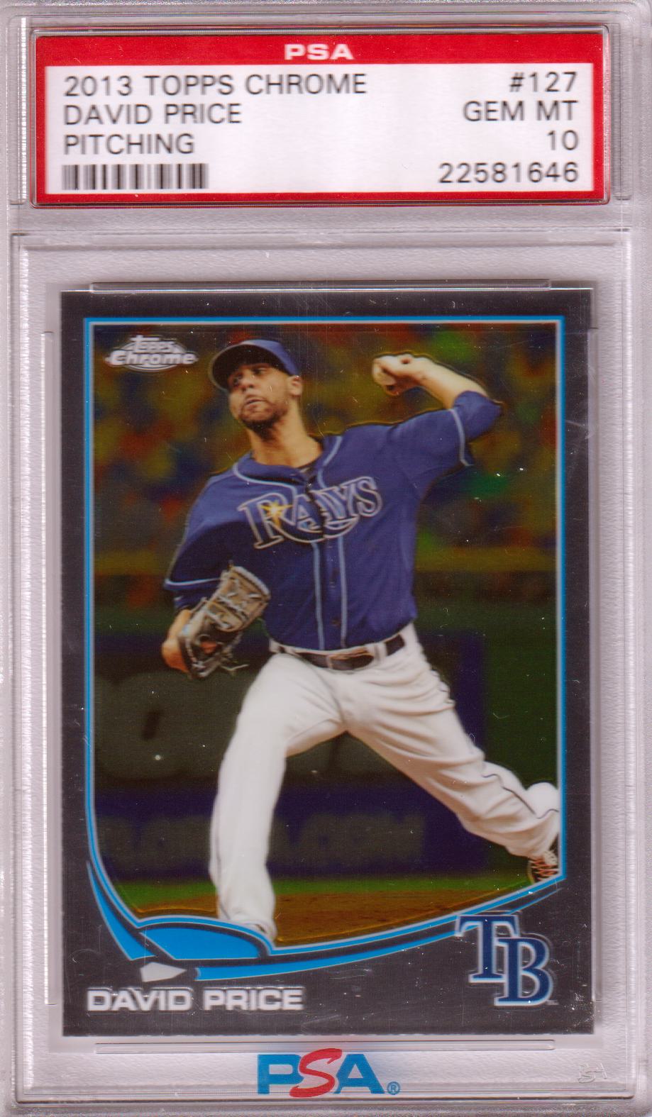DAVID PRICE 2013 Topps Chrome Pitching Variation #127 PSA 10 GEM MINT POP 3