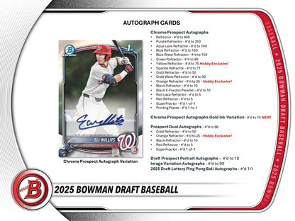 2025 Bowman Draft Baseball Hobby Jumbo Box | Columbia Sports Cards
