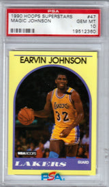 MAGIC JOHNSON 1990 Hoops Superstars #47 PSA 10 GEM MINT - LAKERS