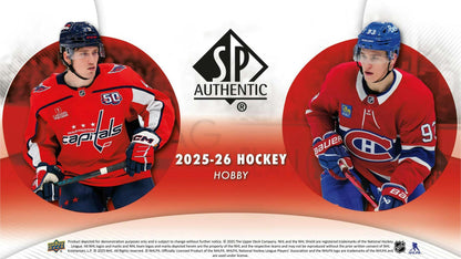 2025/26 Upper Deck SP Authentic Hockey Hobby Box | Columbia Sports Cards | Columbia Hobby - Sports Card Boxes - Toploaders - Card Savers.