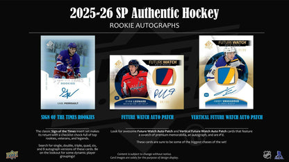 2025/26 Upper Deck SP Authentic Hockey Hobby Box | Columbia Sports Cards | Columbia Hobby - Sports Card Boxes - Toploaders - Card Savers.