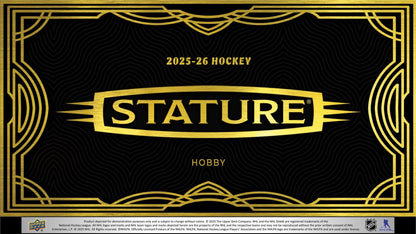 2025/26 Upper Deck Stature Hockey Hobby Box sell sheet 1