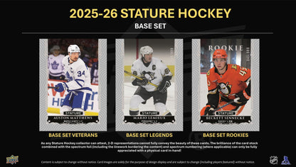 2025/26 Upper Deck Stature Hockey Hobby Box sell sheet 3