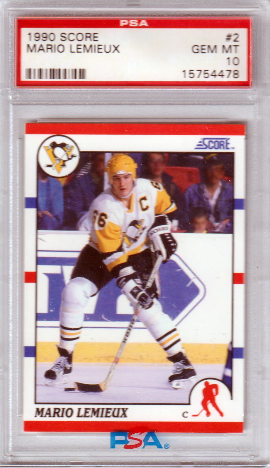 MARIO LEMIEUX 1990 Score #2 PSA 10 GEM MINT - PENGUINS