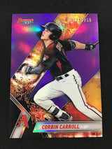CORBIN CARROLL 2019 Topps Bowman's Best Purple Top Prospects Refractor /250 SP