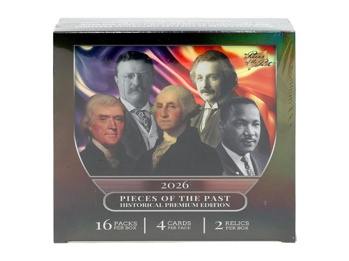 2026 Keepsake Pieces of the Past Historical Premium Edition Hobby Box
2026 Pieces of the Past Historical Premium Hobby Box
Pieces of the Past historical premium relic trading cards
2026 Pieces of the Past Jumbo Relic cards