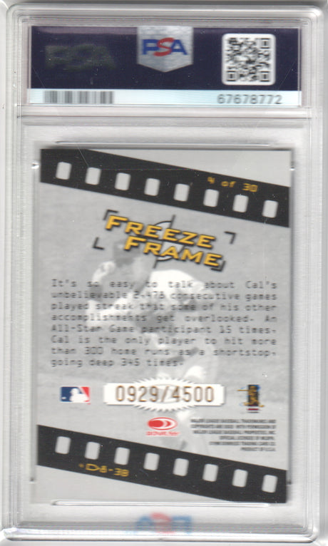 CAL RIPKEN JR. 1998 Studio Freeze Frame #/4500 PSA 8 NM - ORIOLES
