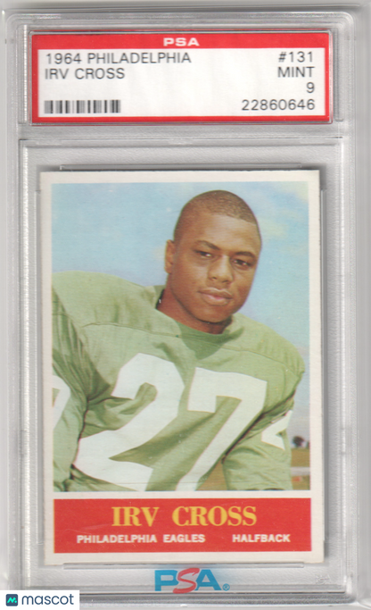 IRV CROSS 1964 Philadelphia #131 PSA 9 MINT - EAGLES