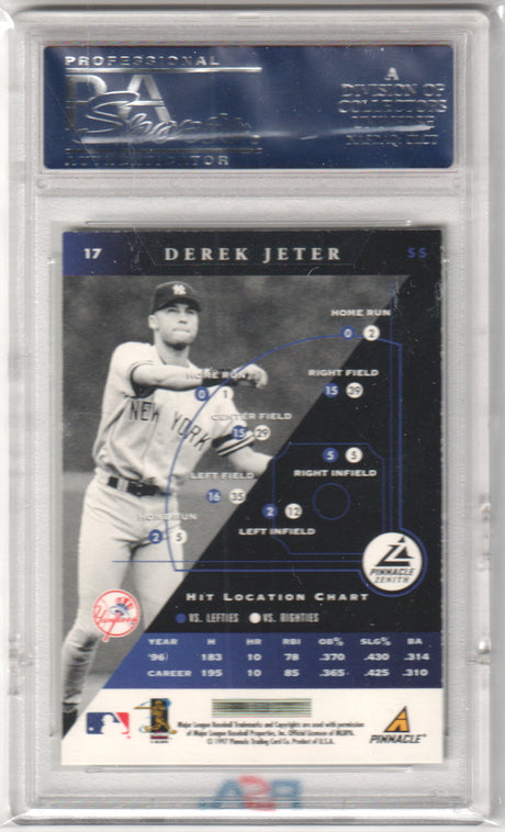 DEREK JETER 1997 Pinnacle Zenith #17 PSA 10 GEM MINT - YANKEES