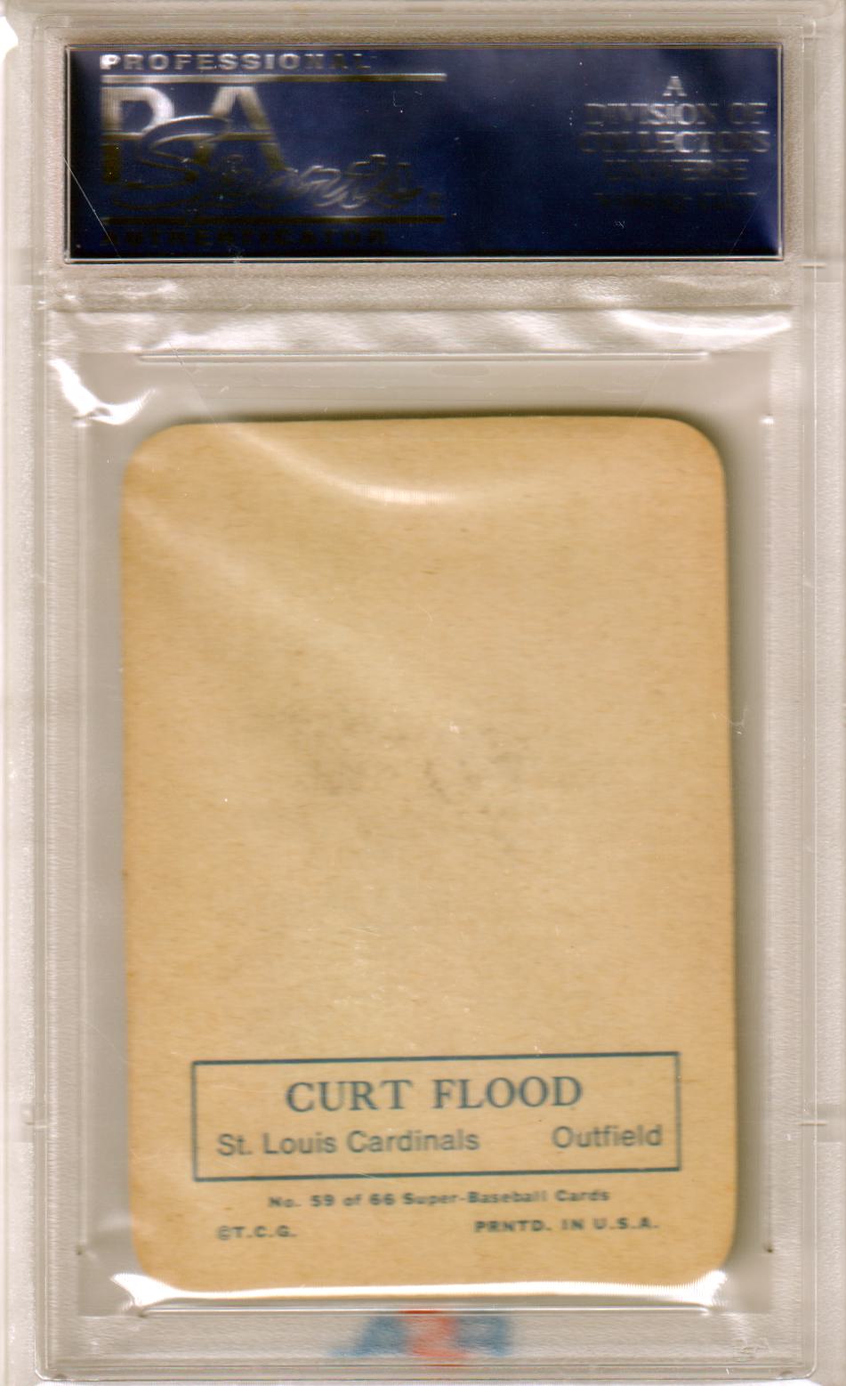 CURT FLOOD 1969 Topps Super #59 PSA 9 MINT - CARDINALS