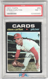 STEVE CARLTON 1971 Topps #55 PSA 7 NM - CARDINALS