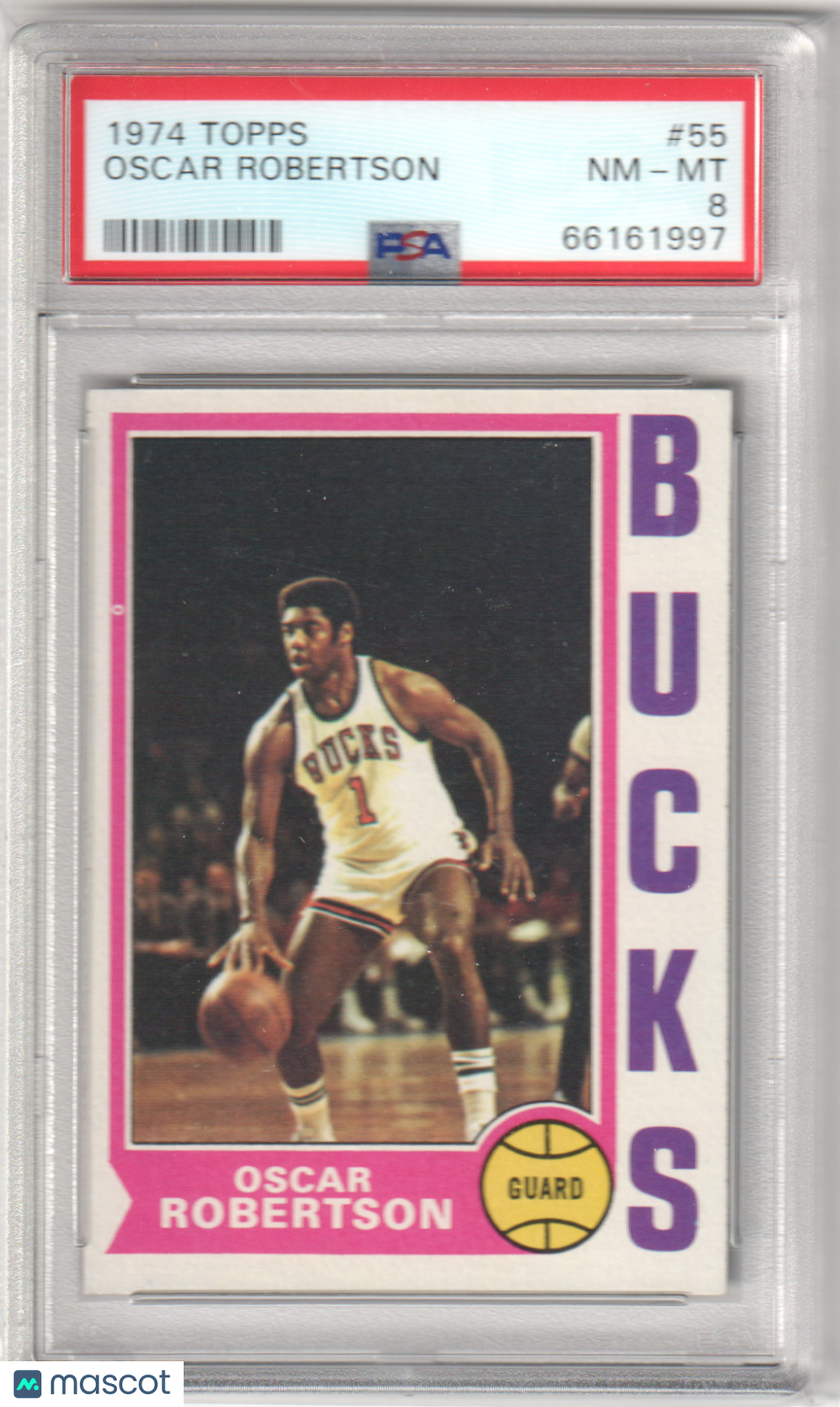 OSCAR ROBERTSON 1974-75 Topps #55 PSA 8 NM-MT - BUCKS