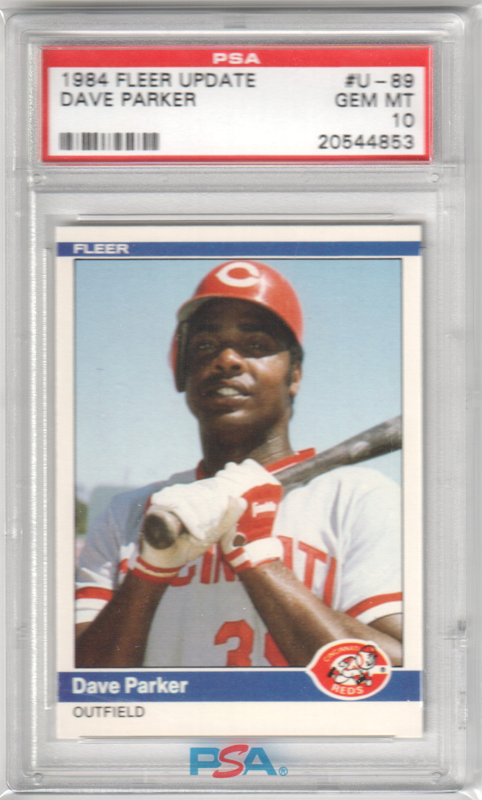 DAVE PARKER 1984 Fleer Update #U-89 PSA 10 GEM MINT - REDS