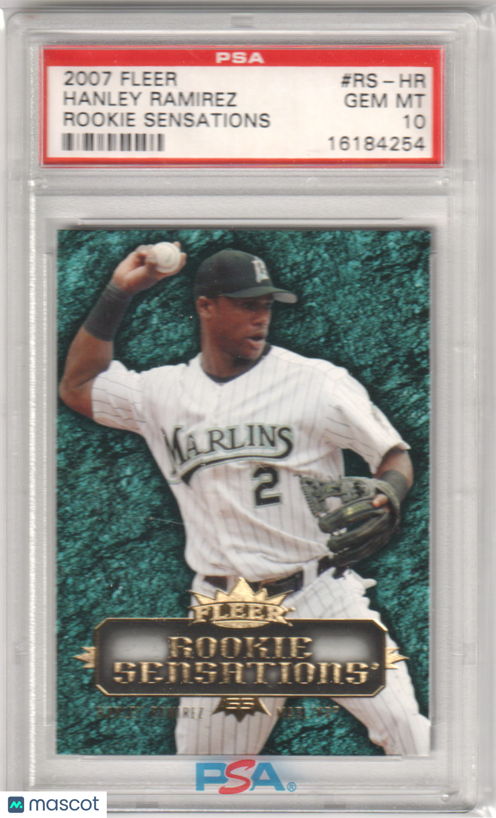 HANLEY RAMIREZ 2007 Fleer Rookie Sensations RC #RS-HR PSA 10 GEM MINT - MARLINS