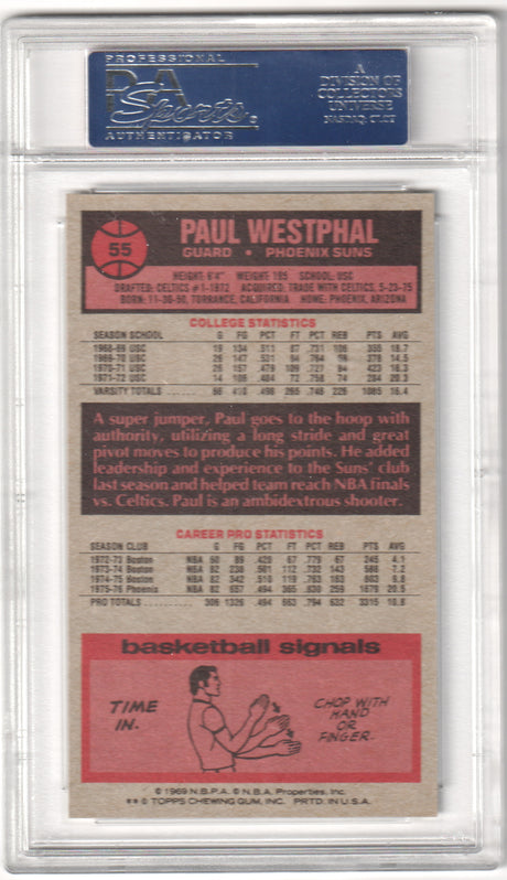 PAUL WESTPHAL 1976 Topps #55 PSA 8 NM-MT - SUNS