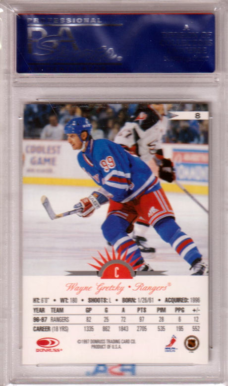 WAYNE GRETZKY 1997-98 Leaf #8 PSA 10 GEM MINT - RANGERS