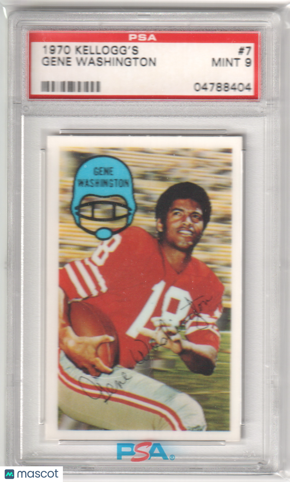 GENE WASHINGTON 1970 Kellogg's #7 PSA 9 MINT - 49ERS