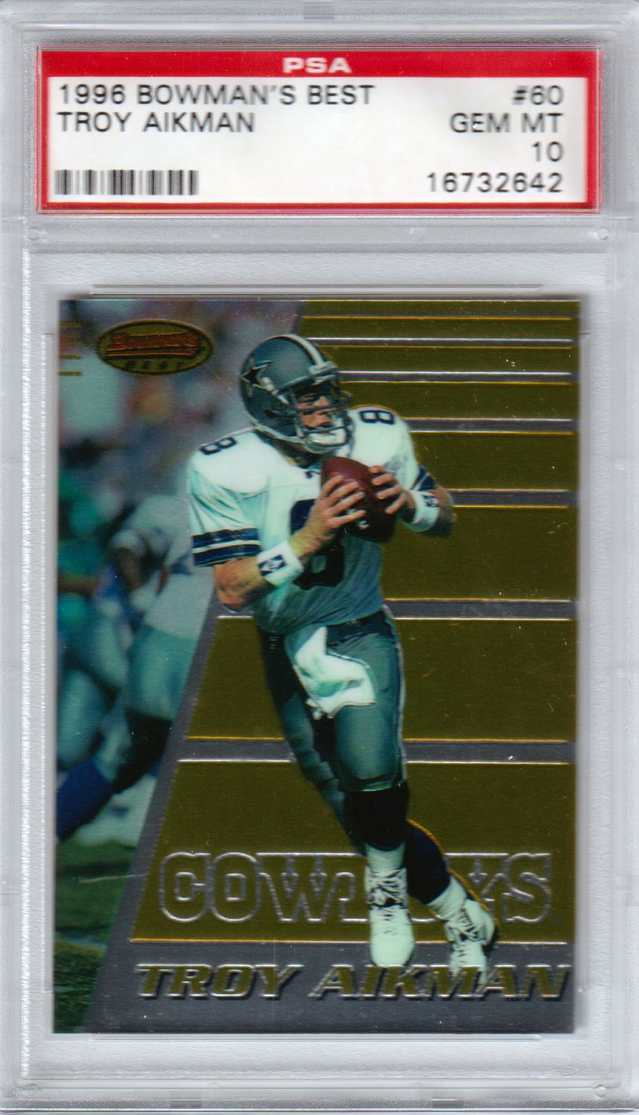 TROY AIKMAN 1996 Bowman's Best #60 PSA 10 GEM MINT - COWBOYS