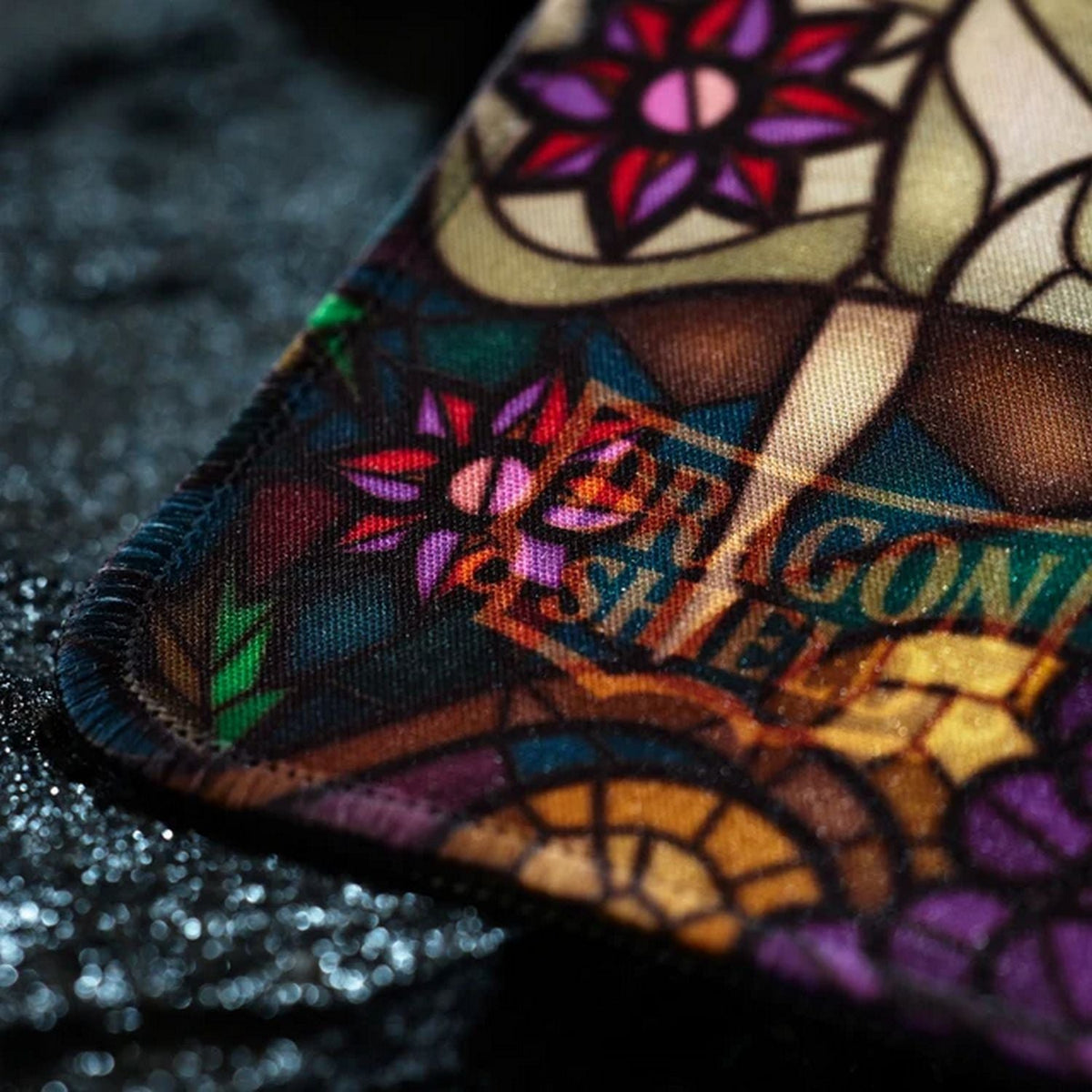 Dragon Shield Dragonfall 2026 Playmat corner close-up showing stitched edge