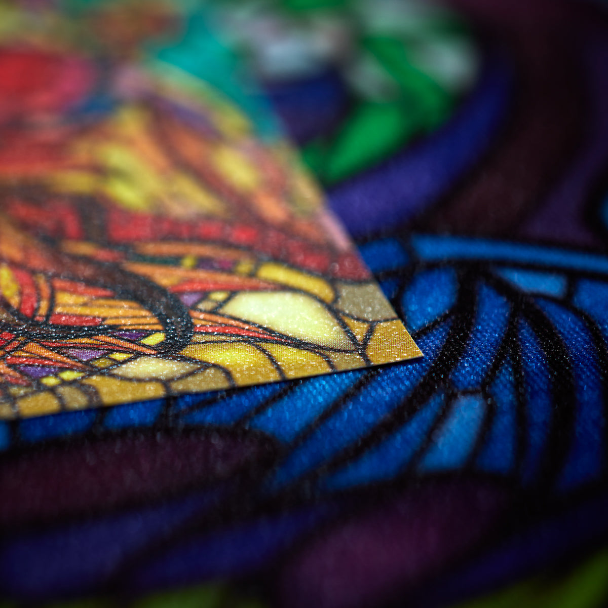 Close-up of Dragon Shield Dragonfall 2026 sleeve artwork by Godfrey Escota