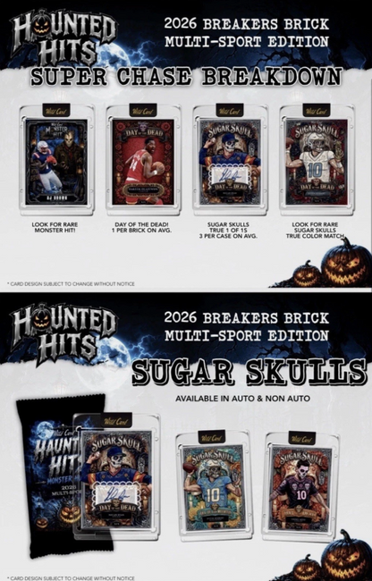 2026 Wild Card Haunted Hits Breakers Brick Multi-Sport Hobby Box | Columbia Hobby - Sports Card Boxes - Toploaders - Card Savers.
