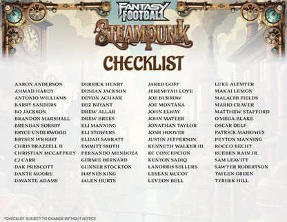 2026 Wild Card Fantasy Football: Steampunk Hobby Box | Columbia Sports Cards | Columbia Hobby - Sports Card Boxes - Toploaders - Card Savers.