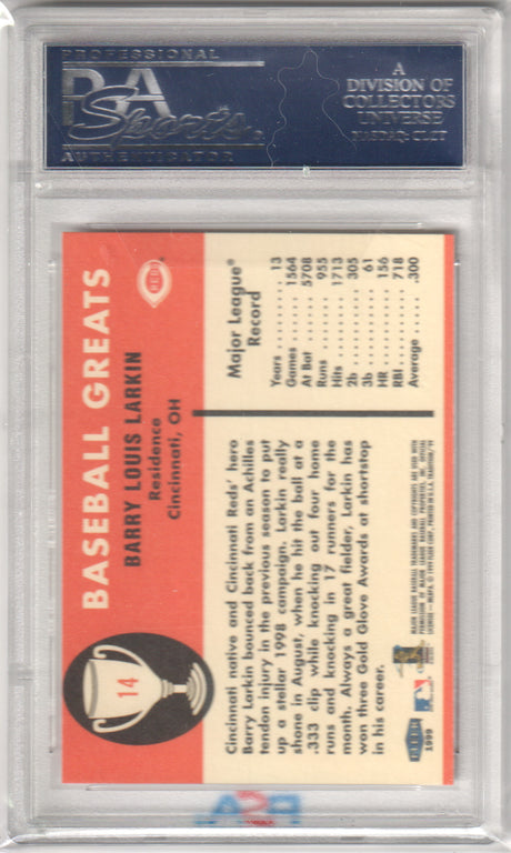 BARRY LARKIN 1999 Fleer Vintage 61 #14 PSA 10 GEM MINT - REDS Pop 7