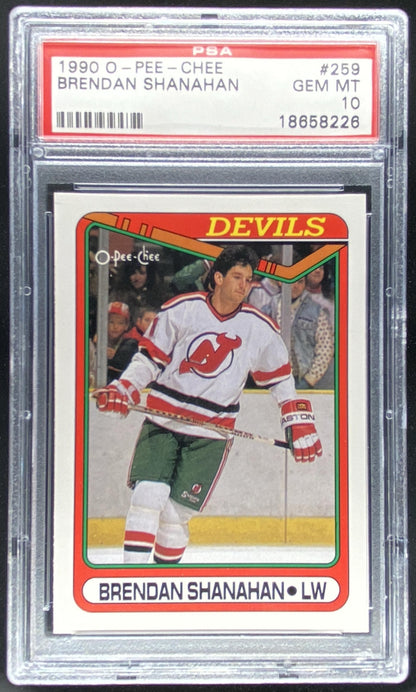 1990 O-Pee-Chee Brendan Shanahan #259 graded PSA 10 trading card