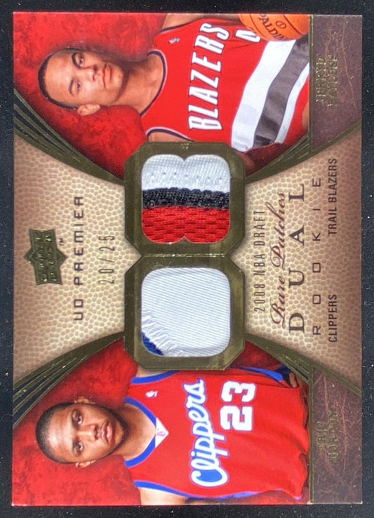 2008 Upper Deck Premier Eric Gordon / Jerryd Bayless trading card