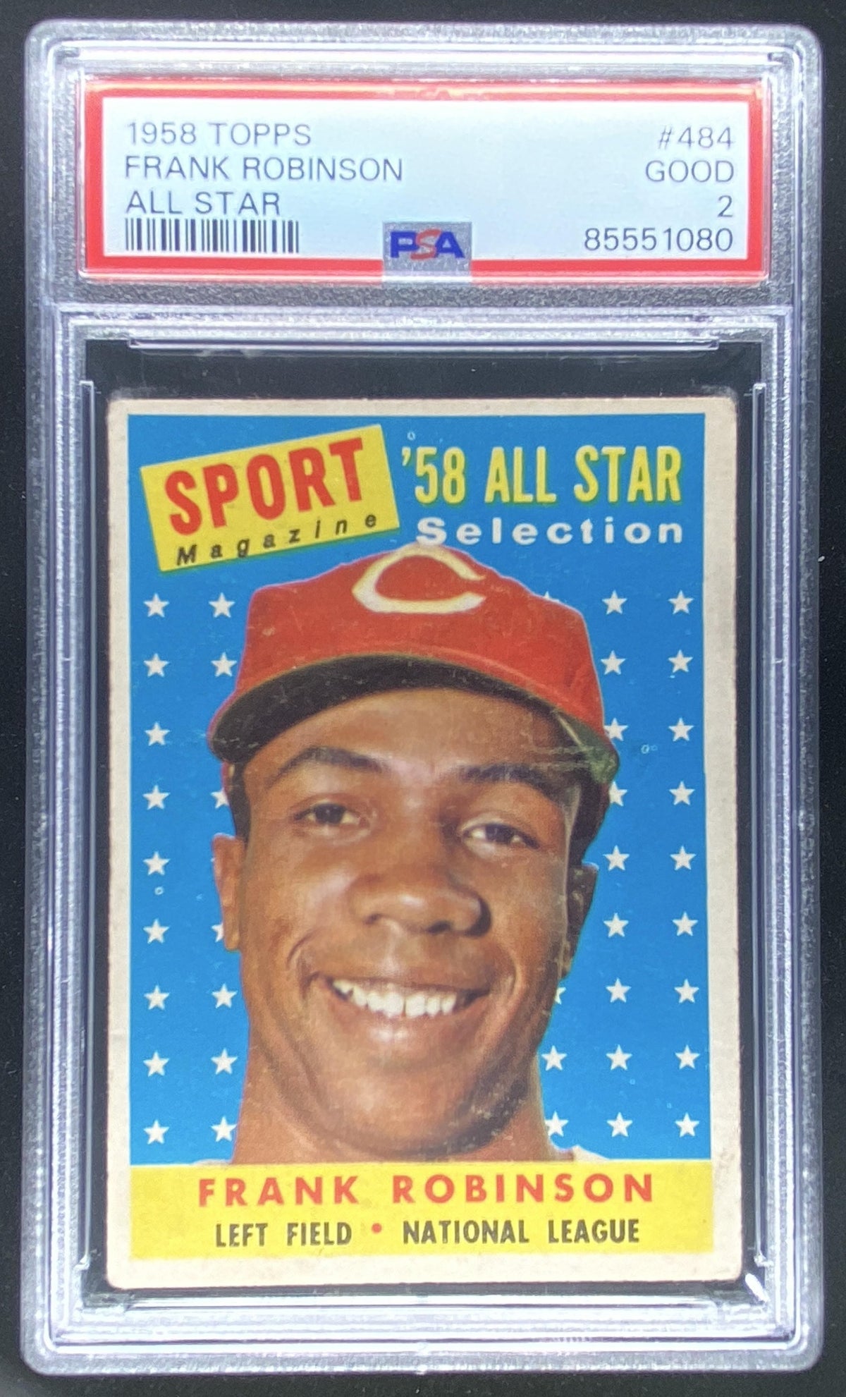1958 Topps Frank Robinson #484 graded PSA 2 trading card