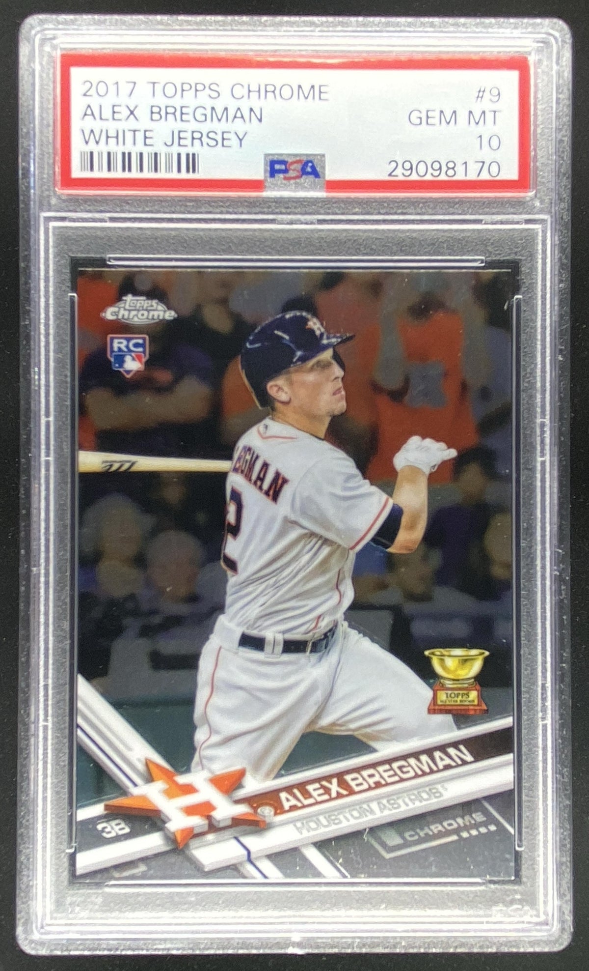 2017 Topps Chrome Alex Bregman #9 graded PSA 10 trading card